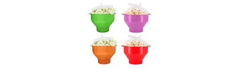 silicone collapsible microwave popcorn maker